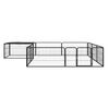 vidaXL 12-Panel Dog Playpen Black 100x50 cm Powder-coated Steel