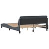 vidaXL Bed Frame "Dover" Dark Grey 152x203 cm Queen Velvet