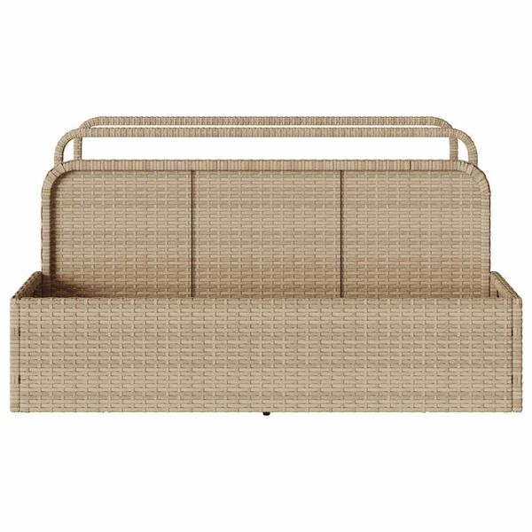 vidaXL Poolside Float Storage Beige 110x100x57 cm Poly Rattan