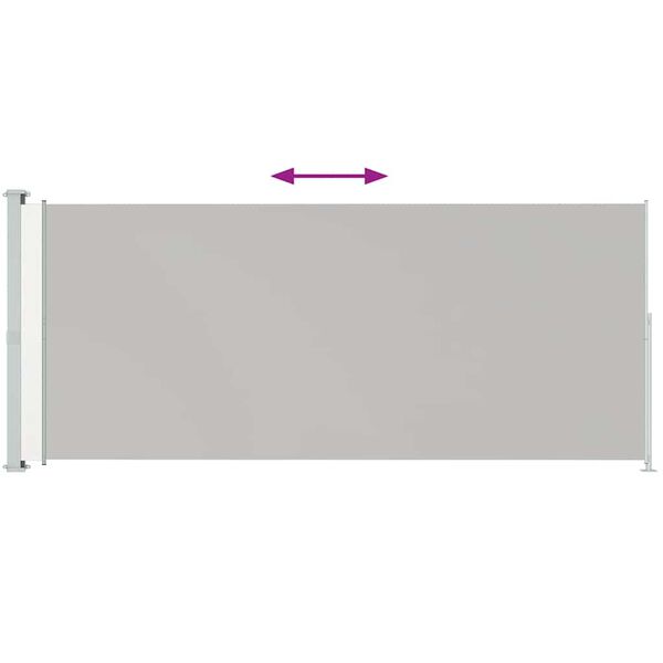 vidaXL Patio Retractable Side Awning 180x500 cm Cream