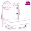 vidaXL Parasol Base Granite Rectangular 25 kg