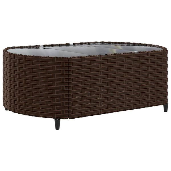 vidaXL 6 Piece Garden Sofa Set with Cushions Brown Poly Rattan