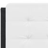 vidaXL Headboard Cushion "Zadar" White and Black 137 cm Double Faux Leather