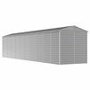 vidaXL Garden Shed Light Grey 191x895x198 cm Galvanised Steel