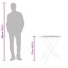 vidaXL Folding Garden Table Ø60x75 cm Solid Eucalyptus Wood