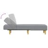 vidaXL Chaise Longue Light Grey Fabric