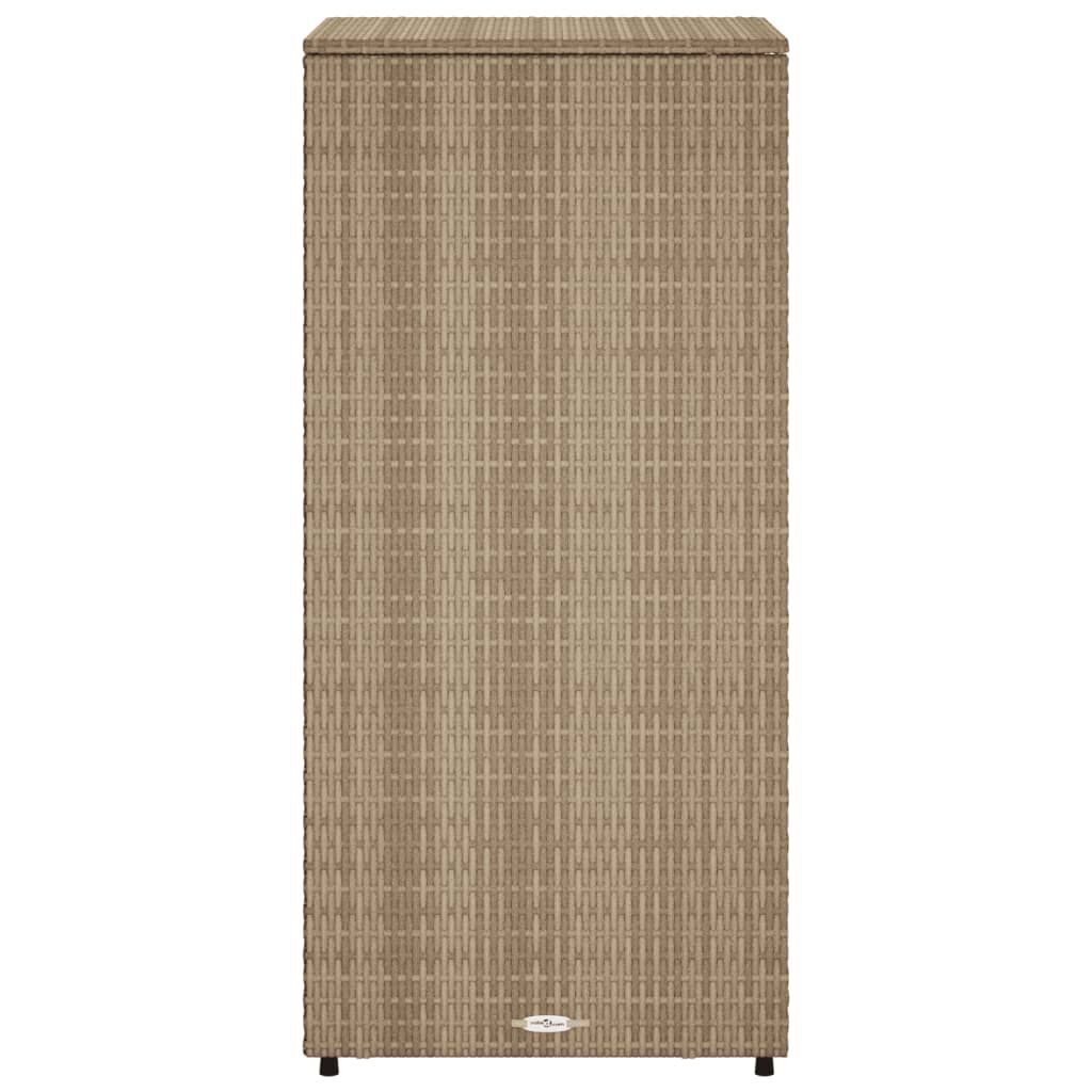 vidaXL Garden Storage Cabinet Beige 50x55x115 cm Poly Rattan