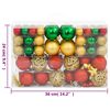 vidaXL 112 Piece Christmas Bauble Set Red / Green / Gold Polystyrene