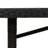 vidaXL Garden Table with Glass Top Black 190x80x74 cm Poly Rattan