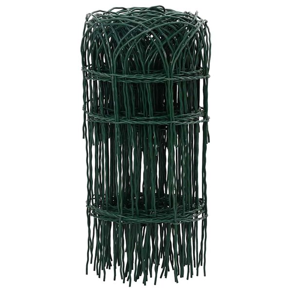 vidaXL Garden Border Fence Powder-coated Iron 10x0.4 m