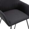 vidaXL Dining Chairs 4 pcs Black Fabric