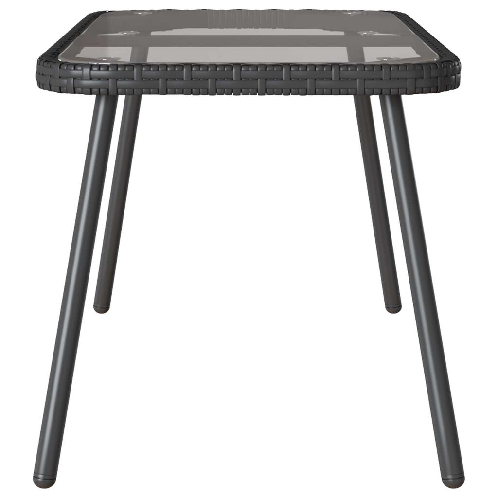 vidaXL Coffee Table Black 90x45x42 cm Poly Rattan
