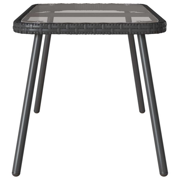 vidaXL Coffee Table Black 90x45x42 cm Poly Rattan