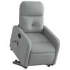 vidaXL Electric Stand up Massage Recliner Chair Light Grey Fabric