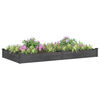 vidaXL Garden Raised Bed with Liner Grey 240x120x25 cm Solid Wood Fir