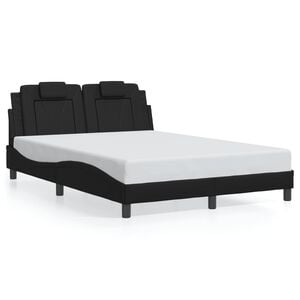 vidaXL Bed Frame "Viana" without Mattress Black 137x190 cm Double Faux Leather