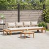 vidaXL Garden Sofa Set 5 pcs Brown and Cream