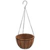vidaXL Hanging Planters 4 pcs with Coco Liners Black Ø 30x52 cm Steel