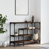vidaXL Console Table with Shelves Brown Oak 100x35x75 cm