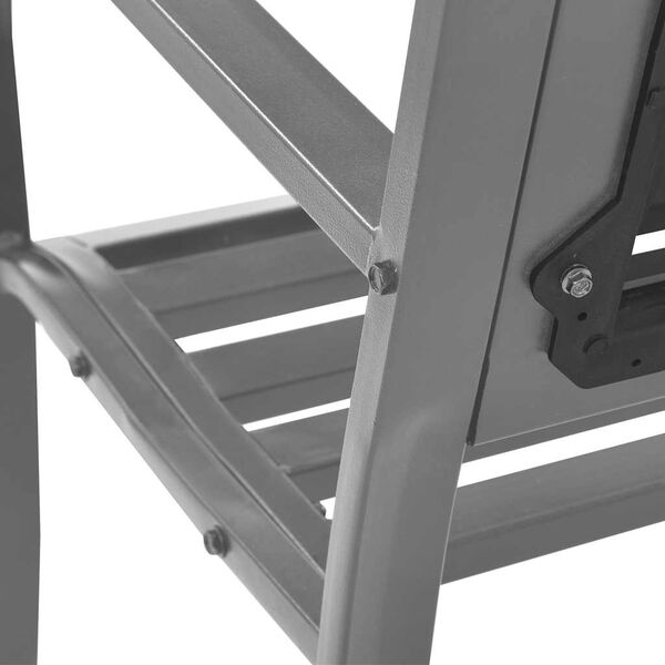 vidaXL Garden Bench Black 120 cm Steel