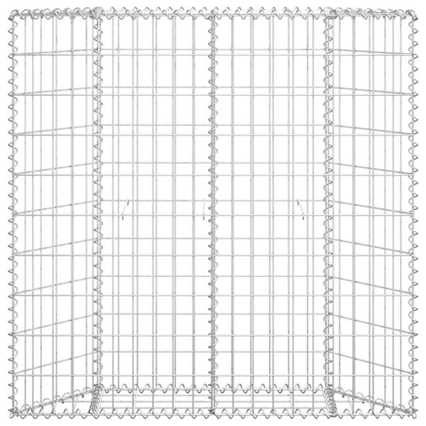 vidaXL Trapezium Gabion Raised Bed Galvanised Steel 100x20x100 cm