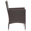 vidaXL Garden Dining Chairs 2 pcs Poly Rattan Brown