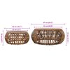 vidaXL Coffee Tables 2 pcs Natural Rattan