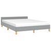 vidaXL Bed Frame without Mattress Light Grey Full Fabric