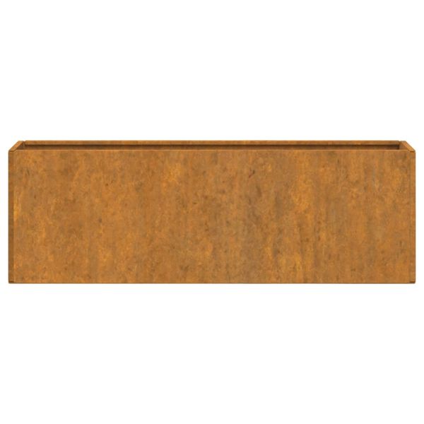 vidaXL Wall Planters 2 pcs Rusty Corten Steel 53x10x17 cm