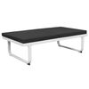 vidaXL 4 Piece Garden Lounge Set with Cushions Aluminium Black