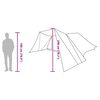 vidaXL Family Tent Folding Manual Green and Beige 660 x 456 x 200 cm