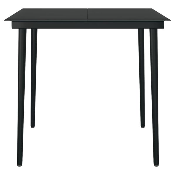 vidaXL 3 Piece Garden Dining Set Black