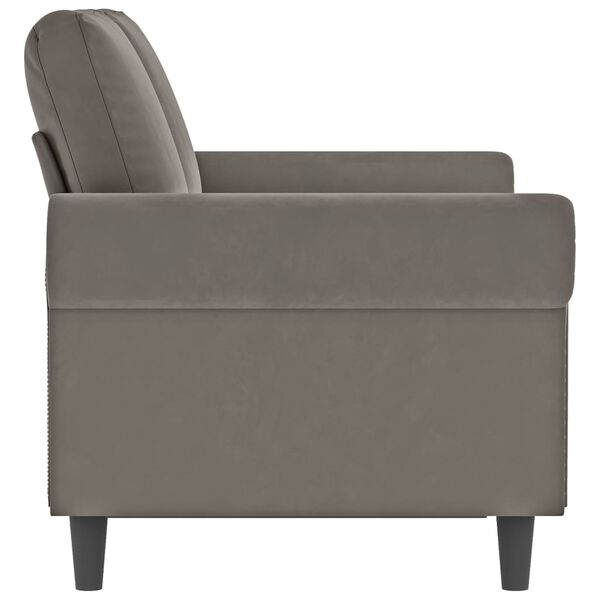 vidaXL 2-Seater Sofa Light Grey 120 cm Velvet