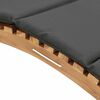 vidaXL Sun Lounger Dark grey 188 x 55 x 59 cm Solid teak wood