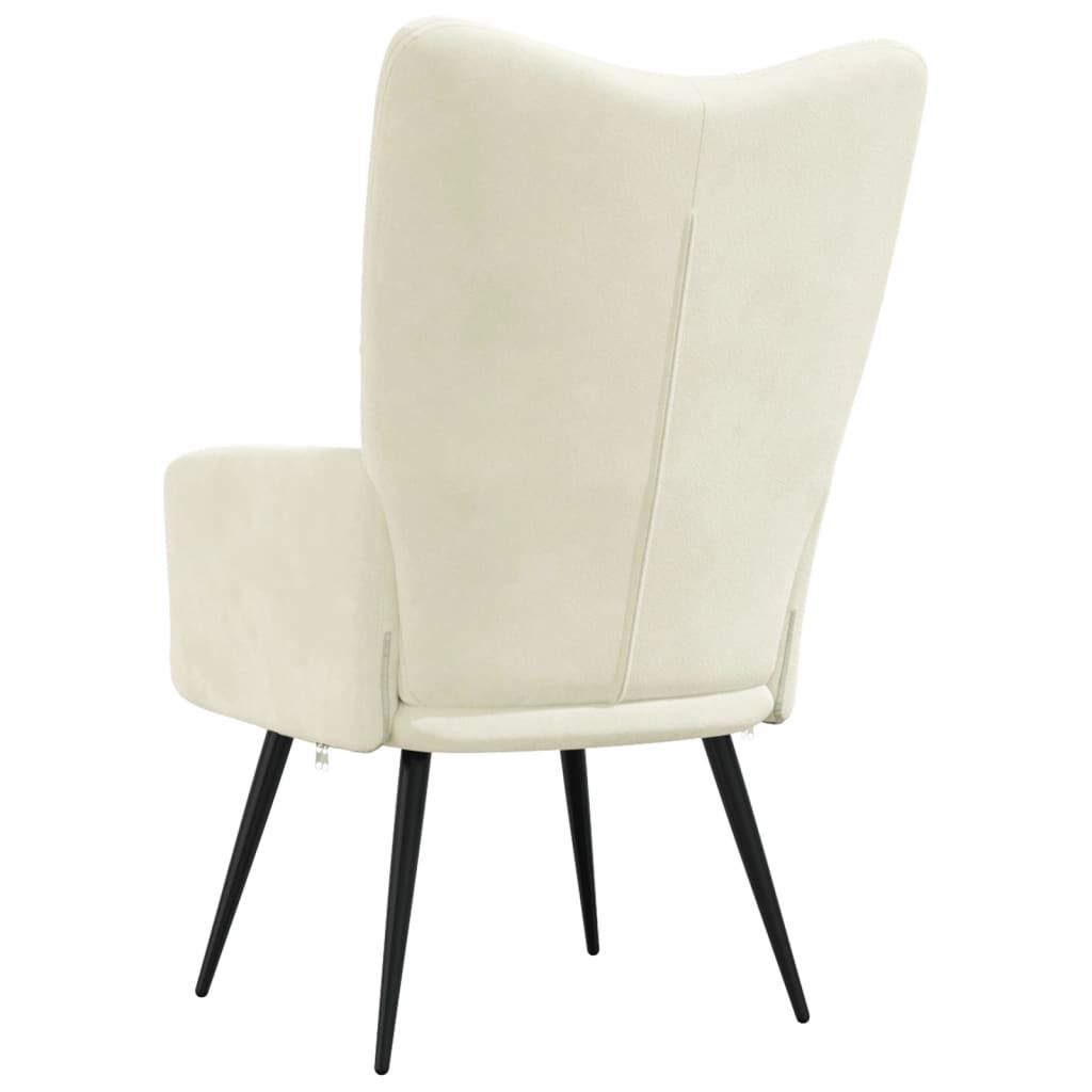 vidaXL Relaxing Chair Cream White Velvet