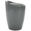 vidaXL Storage Stool Grey Faux Leather