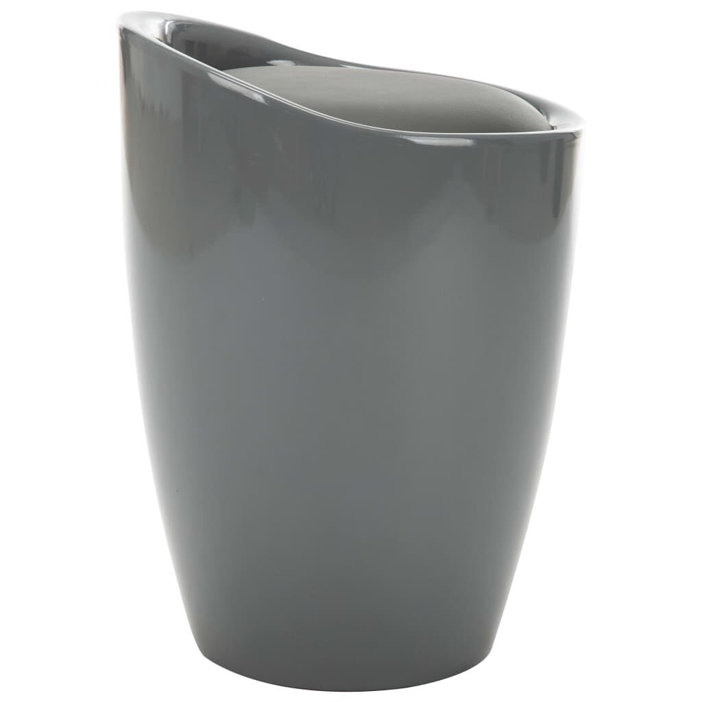 vidaXL Storage Stool Grey Faux Leather