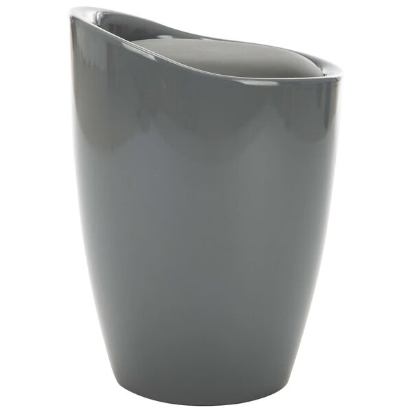 vidaXL Storage Stool Grey Faux Leather
