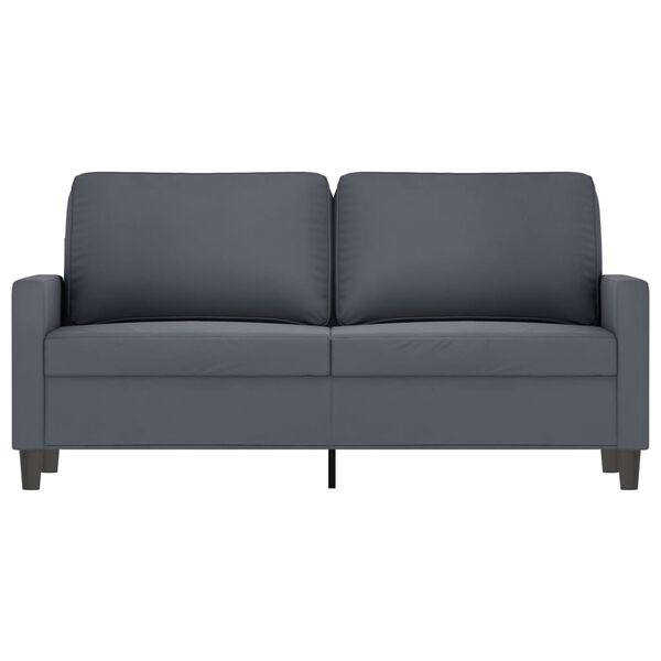 vidaXL 2-Seater Sofa Dark Grey 140 cm Velvet