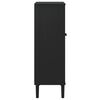 vidaXL Shoe Cabinet SENJA Rattan Look Black 59.5x35x107 cm Solid Wood