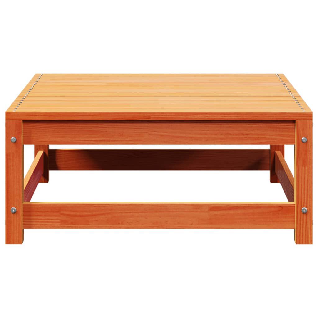 vidaXL Garden Footstool Wax Brown 70x70x30 cm Solid Wood Pine