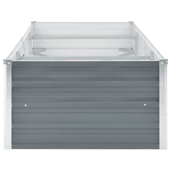 vidaXL Garden Raised Bed Galvanised Steel 240x80x45 cm Grey