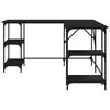 vidaXL Desk Black 139x139x75 cm Engineered Wood