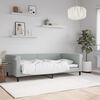 vidaXL Day Bed without Mattress Light Grey 100x190 cm Velvet