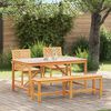 vidaXL Garden Dining Set 4 pcs Brown Solid Acacia Wood