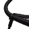 vidaXL Garden Chairs 2 pcs PVC Rattan Black