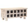 vidaXL Storage Box White 110x40x45 cm Solid Acacia Wood
