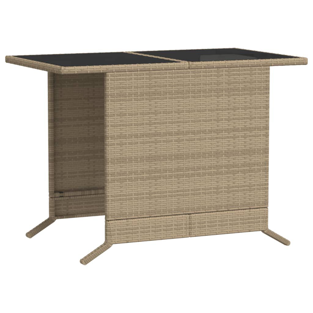 vidaXL 3 Piece Bistro Set with Cushions Beige Poly Rattan