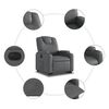 vidaXL Electric Stand up Recliner Chair Grey Faux Leather