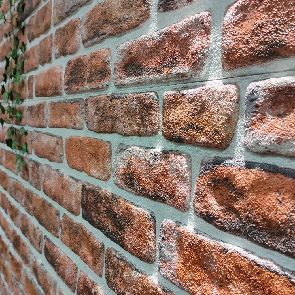 vidaXL 3D Wall Panels with Dark Brown Brick Design 10 pcs EPS